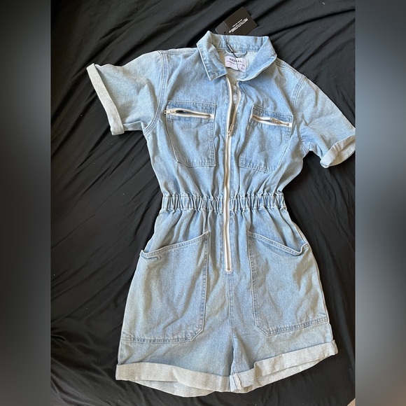 Redial/ Pretty little thing denim romper - medium - Picture 4 of 5
